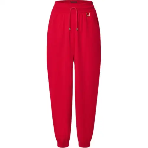 LOUIS VUITTON FW24 Knitted Sweatpants Women's Red
