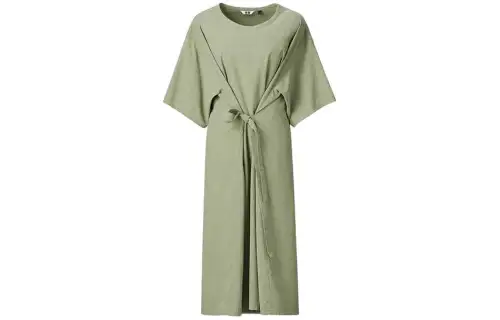 UNIQLO Short Sleeved Dress Women's Green
