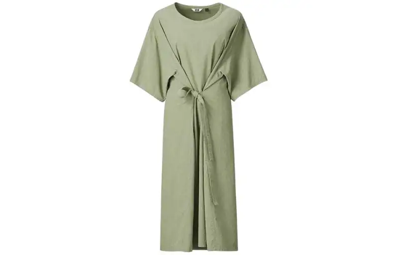 UNIQLO Short Sleeved Dress Women's Green