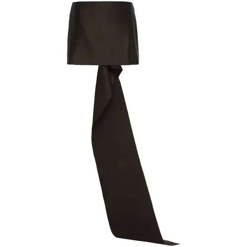 PRADA Draped Panel Satin Mini Skirt