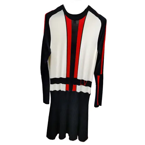 LOUIS VUITTON Long Sleeved Dress Women's Multicolor