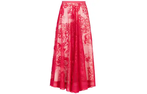 DIOR Quarterly New Products Casual Long Skirts Women's Raspberry Moderate Mid Length Other