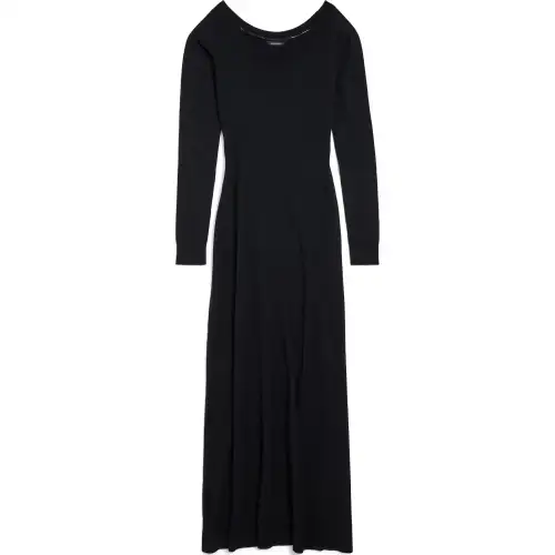 Balenciaga Long Sleeved Dress, Regular Fit Women's Black