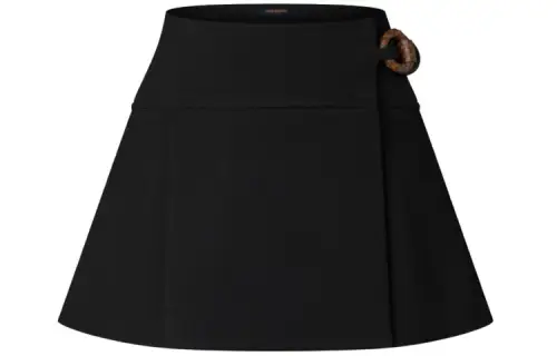 LOUIS VUITTON Monogram Double Ring Mini Wrap Skirt