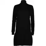 PRADA Wool Knit Turtleneck Pleated Mini Dress 'Black'