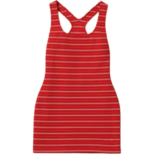 MIU MIU Sleeveless Dress Women's Red