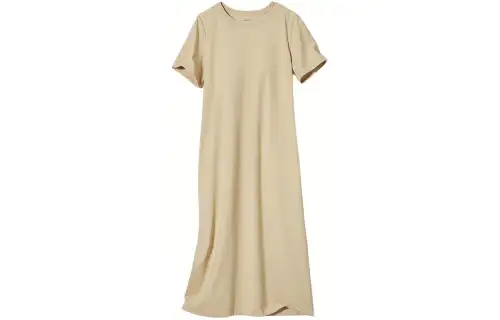 UNIQLO Short Sleeved Dress Women's Dark Beige