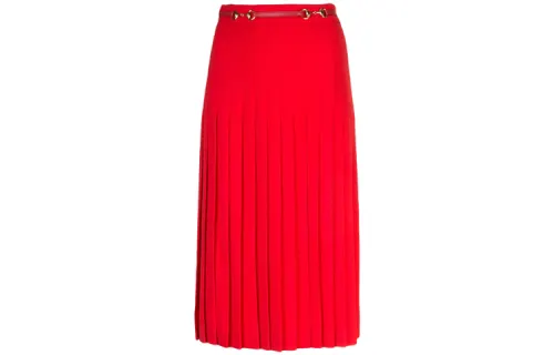 Gucci 2000s pleats belt skirt