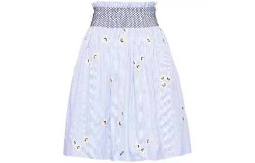 MIU MIU Casual Short Skirts Women's Blue Mid Length Other