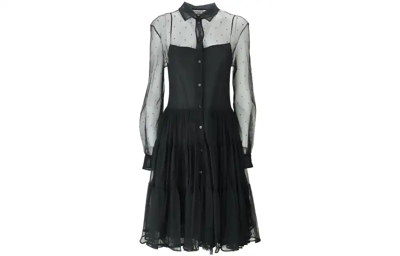 DIOR Long Sleeved Dress Women's Black
