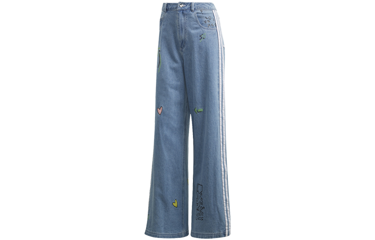 Женские джинсы adidas originals Denim Track Pants (синие)