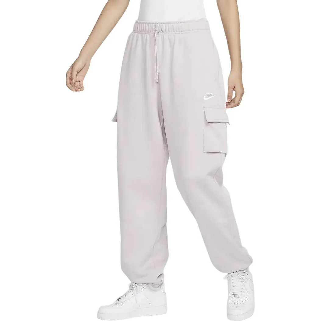 Nike Sportswear Club Fleece Mid Rise Oversize Workwear Fleece Lined Lace Up Comfortable Thermal Knitted Sweatpants
