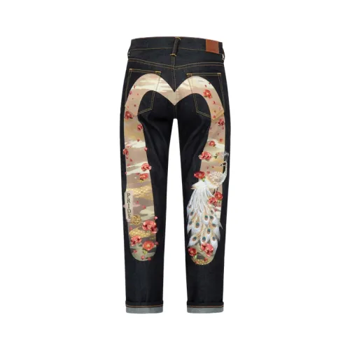 EVISU Jeans Women's Denim Blue Moderate Straight Fit Pants