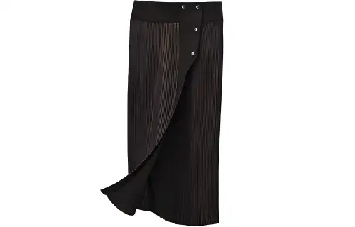 HERMES Casual Long Skirts Women's Black Moderate Long Other