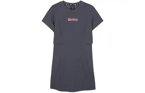Skechers Short Sleeved Dress Women's Odyssey Gray