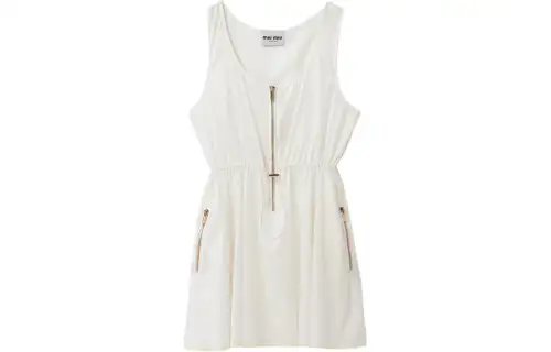 Miu Miu zip sleeveless mini dress