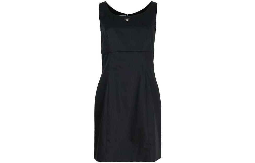 PRADA SS23 Sleeveless Dress Women's Black