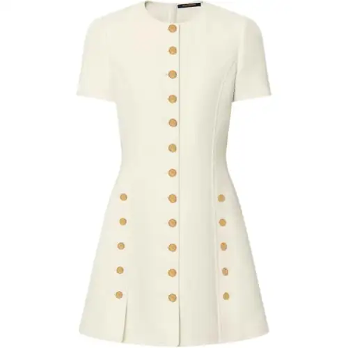 LOUIS VUITTON Button Trim Dress