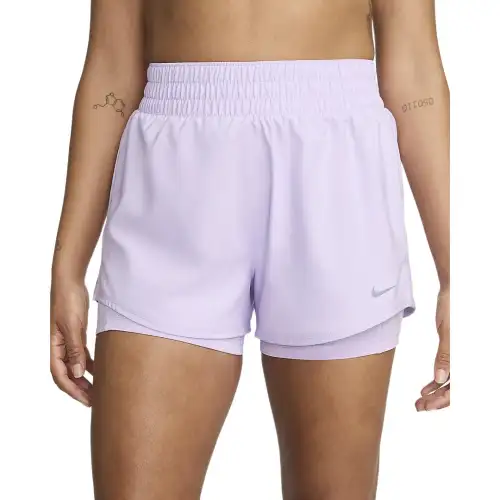 Nike Women's Dri FIT High Waisted 3' 2 in 1 Shorts Casual Shorts Women's Lilac Flower