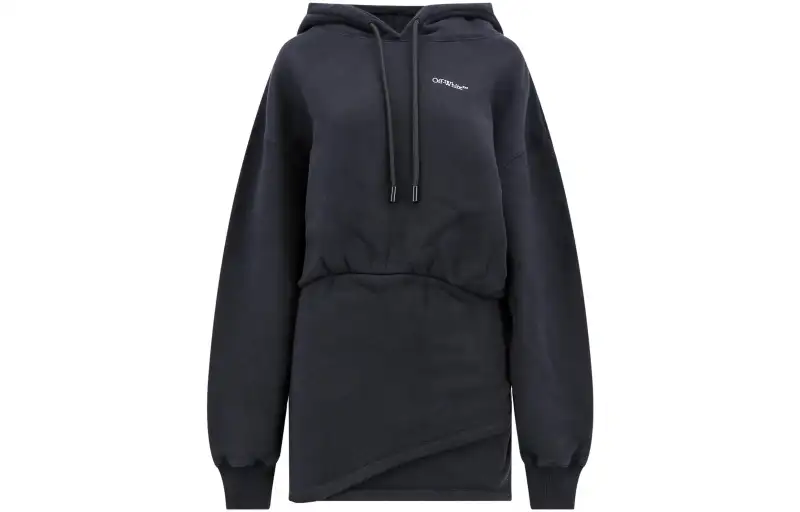 OFF-WHITE Logo-embroidered Hoodie Minidress