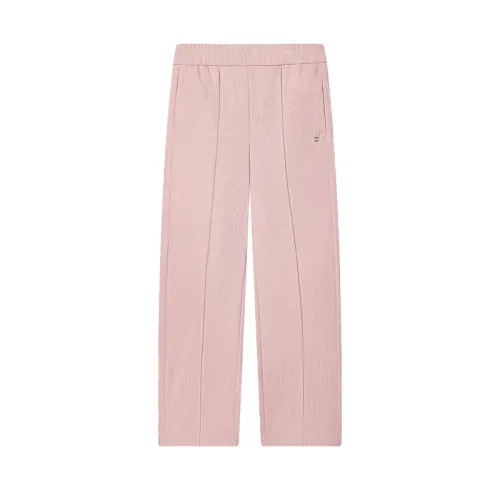 FILA Casual Fleece Lined Comfortable Knitted Sweatpants Women's Graceful Pink