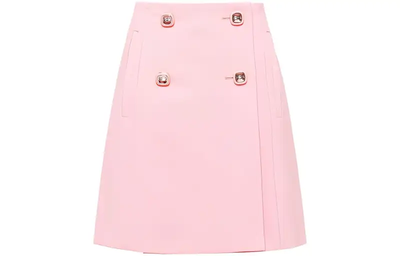 PRADA Casual Short Skirts Women's Pink Moderate Short A Line Skirt