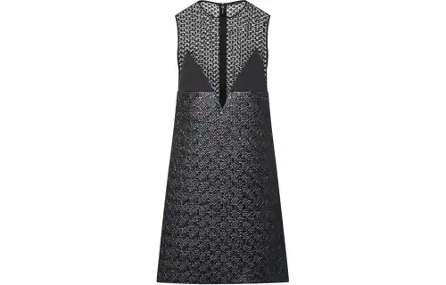 LOUIS VUITTON Lurex Monogram And Lace Dress