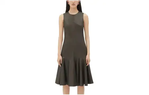 Bottega Veneta Sleeveless Dress Women's Olive Green
