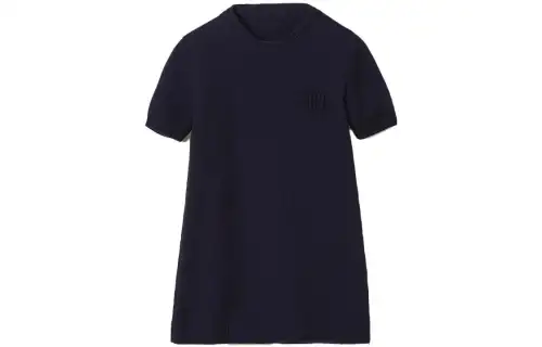MIU MIU FW23 Short Sleeved Dress Women's Blue