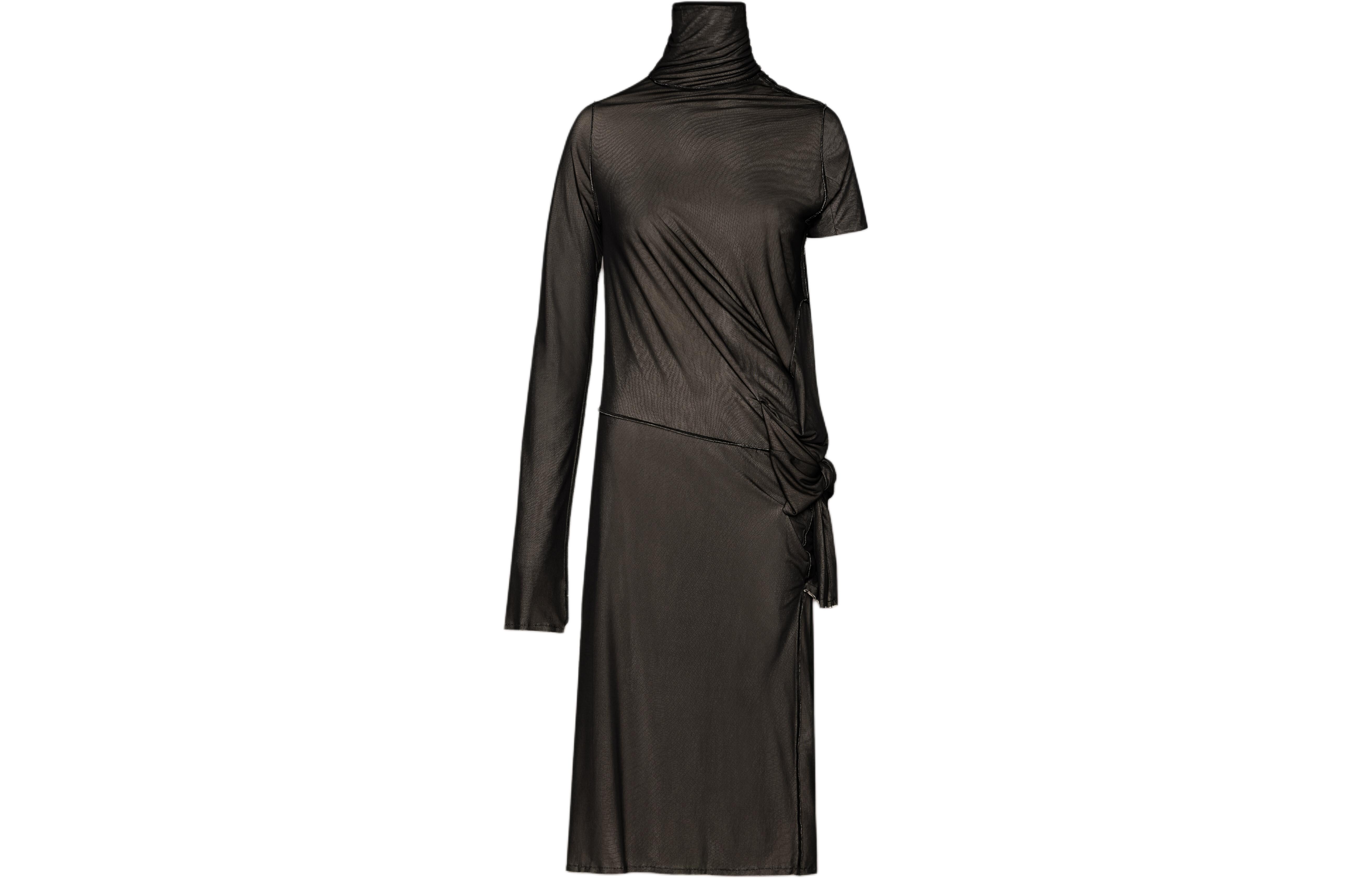 Maison Margiela asymmetric ruched midi dress