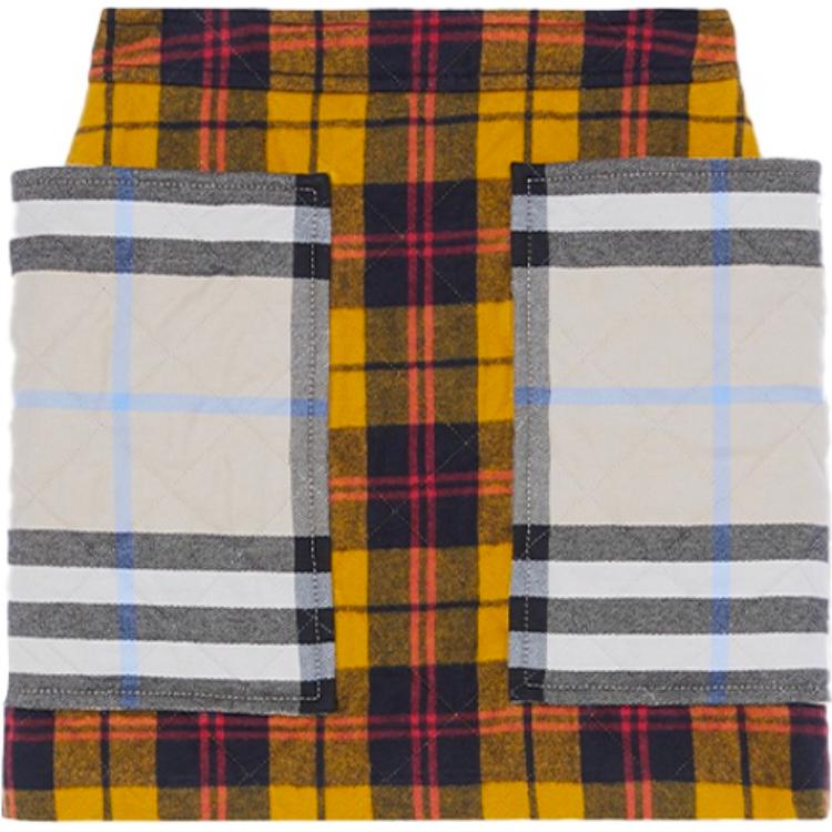 Женская юбка Burberry Logo Vintage Check A-line (желтая)