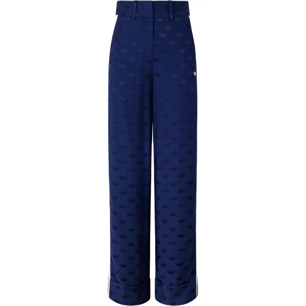 Adidas Originals PREMIUM WOVEN JACQUARD TRACKSUIT BOTTOMS Knitted Sweatpants Women's Dark Blue