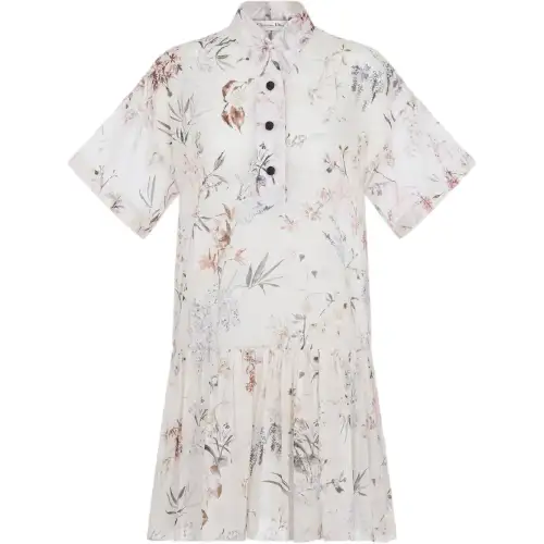 Dior print cotton mini dress