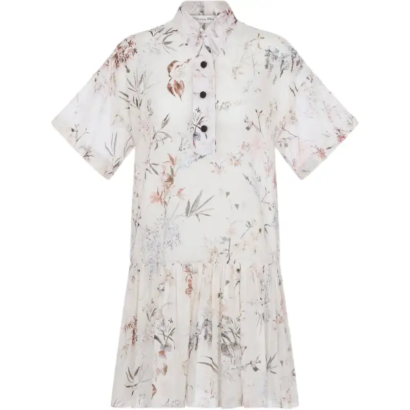 Dior print cotton mini dress