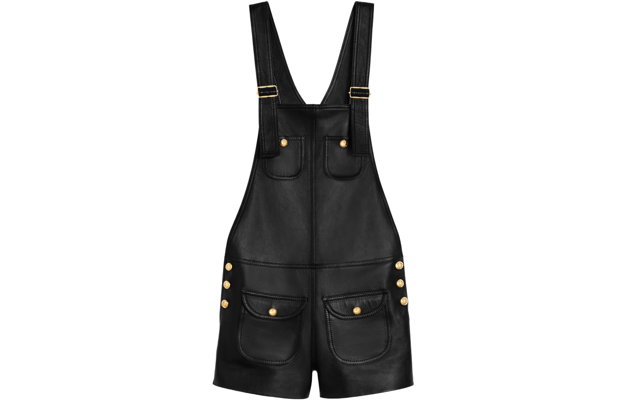 CELINE Celine SS24 Four Pocket Mini Flap Jumpsuit Casual Shorts Women's Black