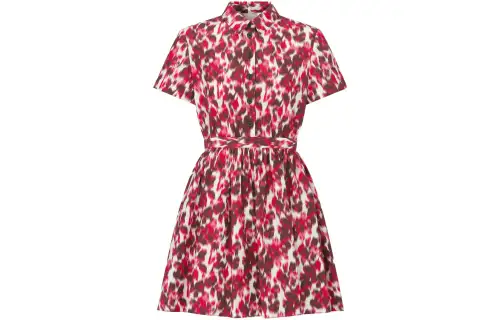 DIOR Short Sleeved Dress Women's Red