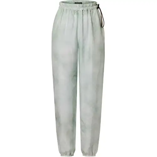 LOUIS VUITTON Knitted Sweatpants Women's Blue Green