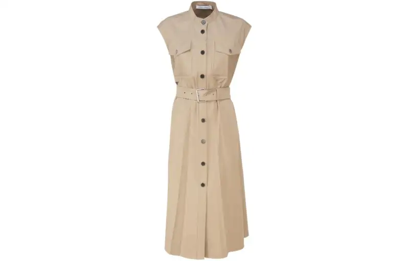 DIOR SS24 Sleeveless Dress Women's Beige
