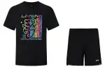 Li Ning Casual Suits Women's Crew Neck Moderate Short