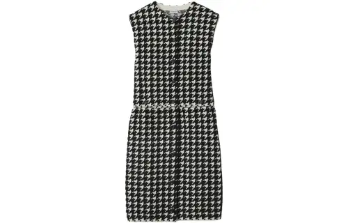 Burberry Houndstooth pattern Sleeveless Minidress