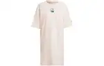 Adidas Originals Short Sleeved Dresses Women's Light Pink Crew Neck Moderate Mid Length
