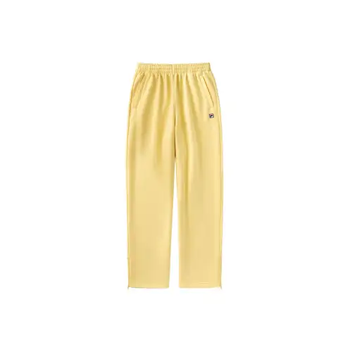 FILA x HAILEY Knitted Sweatpants Women's Yellow