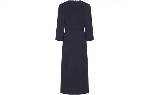 THE ROW Long Sleeved Dresses Women's Blue Crew Neck Moderate Long