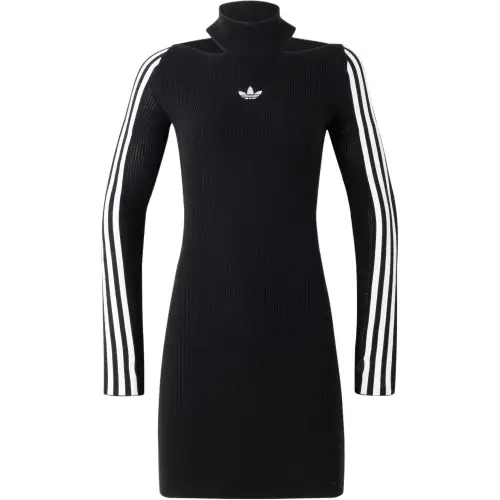 Adidas Originals Premium Knit Dress Long Sleeved Dress Women's Black