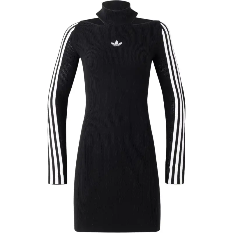Adidas Originals Premium Knit Dress Long Sleeved Dress Women's Black