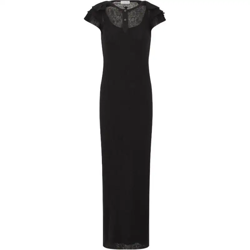 DIOR Short Sleeved Dress Women's Black