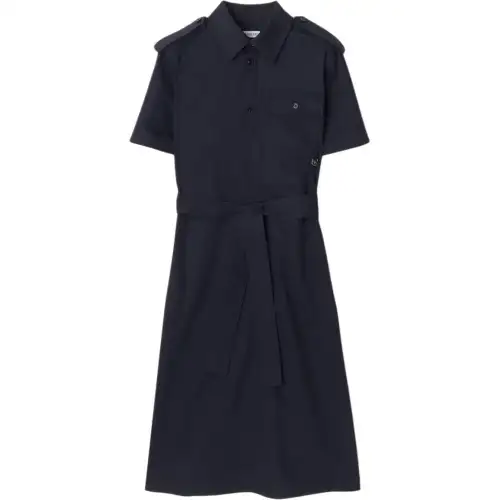 Burberry Collared Short Sleeve Dress