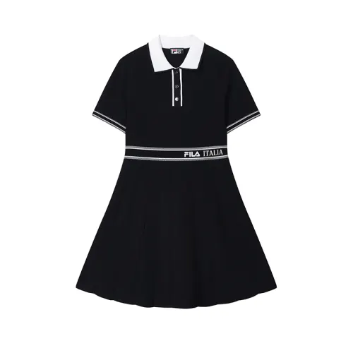 FILA WHITE Short Sleeved Dress Women's Legend Blue