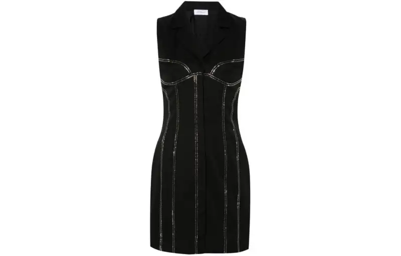 OFF-WHITE Bling Crystal-embellished Mini Dress