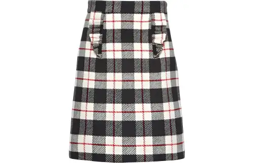 MIU MIU Casual Short Skirts Women's Black White